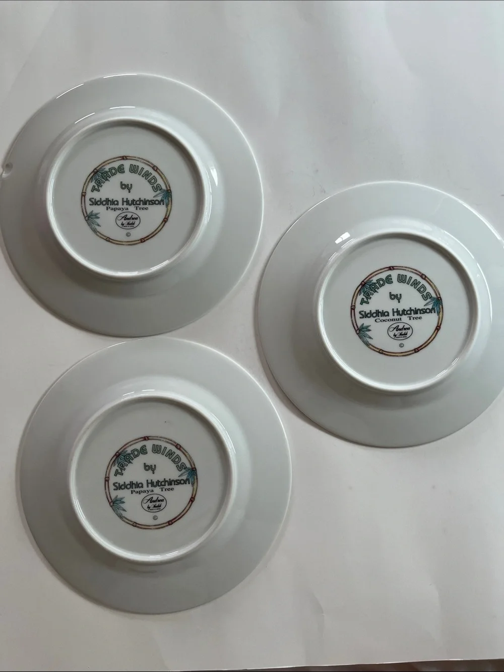 3 Tradewinds salad desert plates Siddhia Hutchinson Andrea Sadek papaya coconut